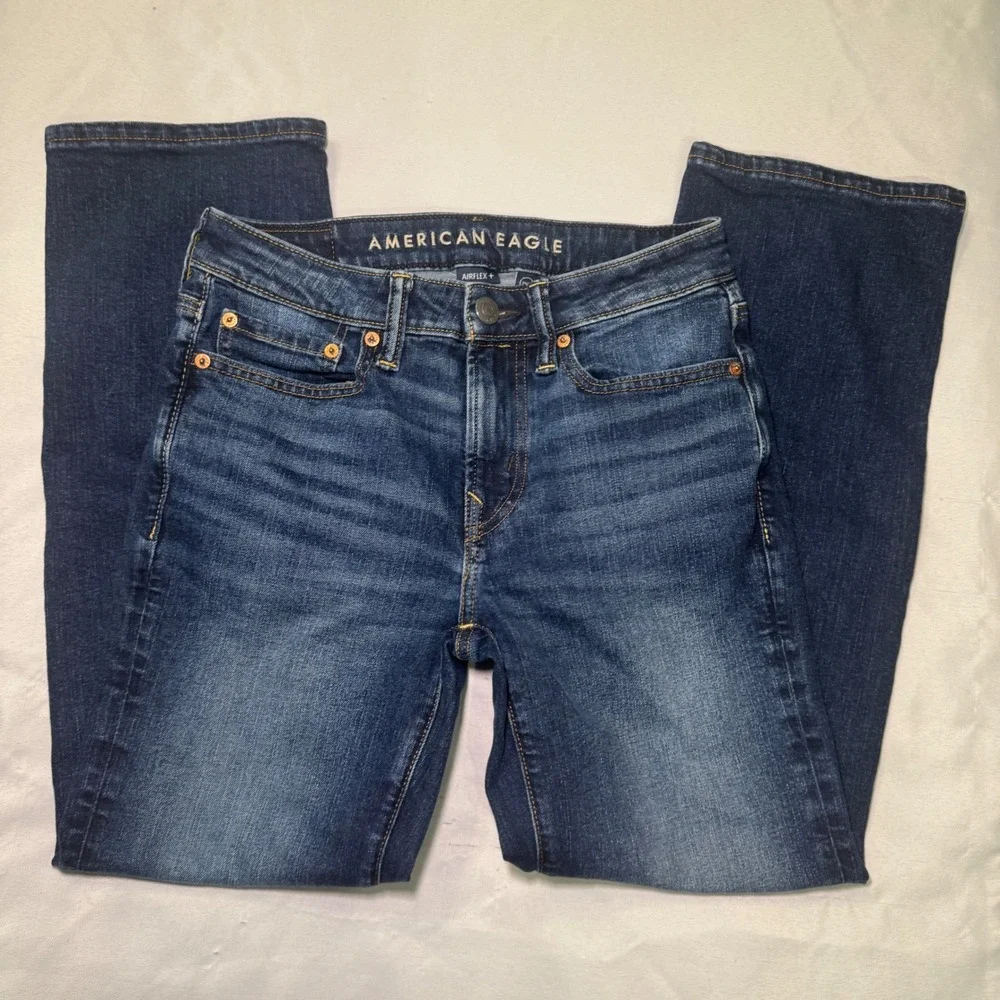 American Eagle Airflex+ Original Bootcut Jeans Mens Dark Wash Blue